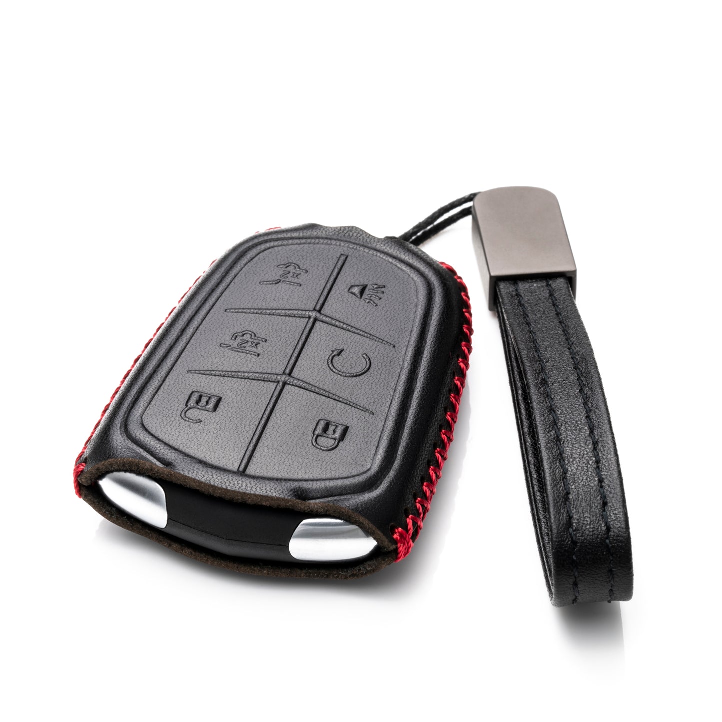 Vitodeco Leather Key Fob Case Compatible for Cadillac XT4, Cadillac XT5, Cadillac XT6 2019-2025, 6-Button