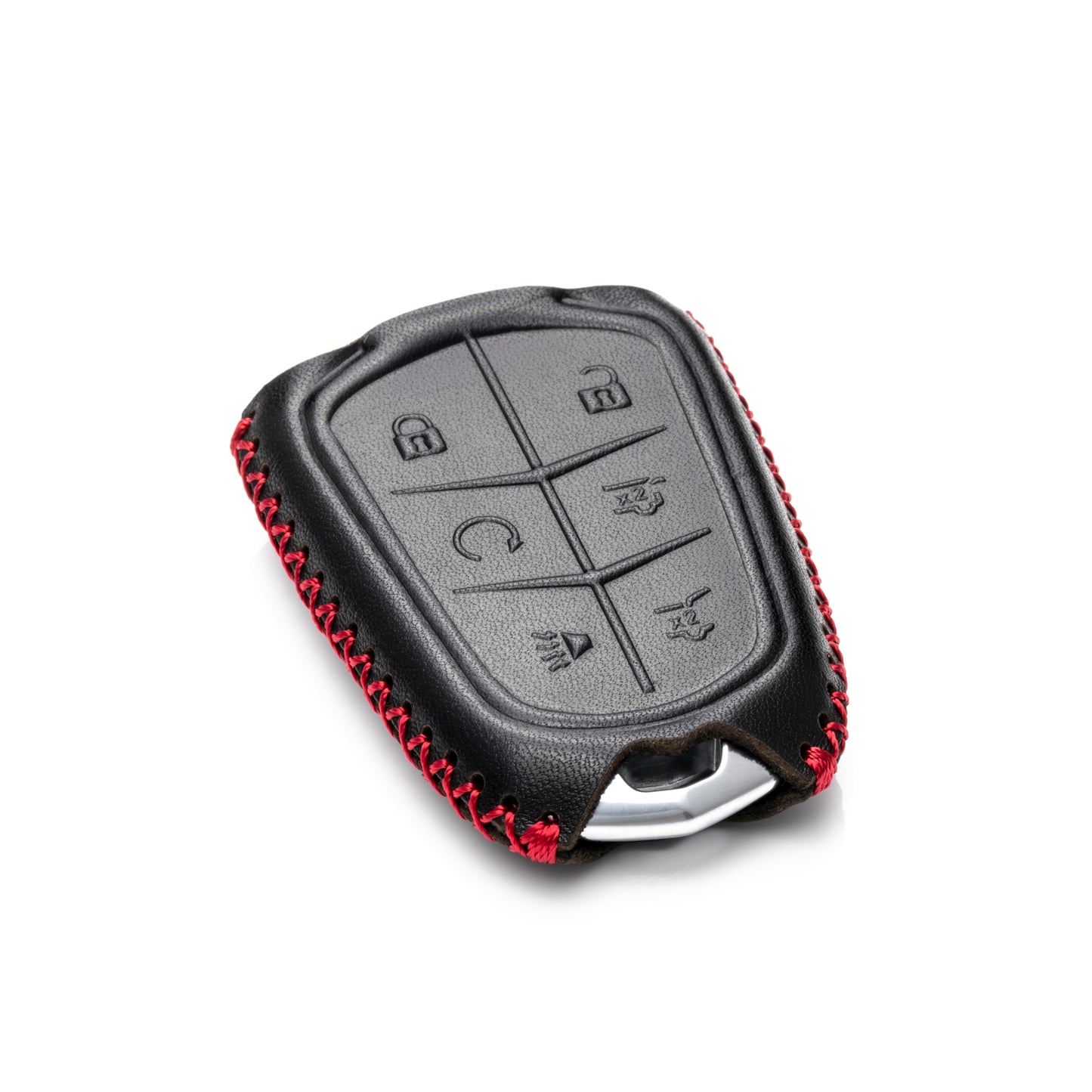 Vitodeco Leather Key Fob Case Compatible for Cadillac XT4, Cadillac XT5, Cadillac XT6 2019-2025, 6-Button