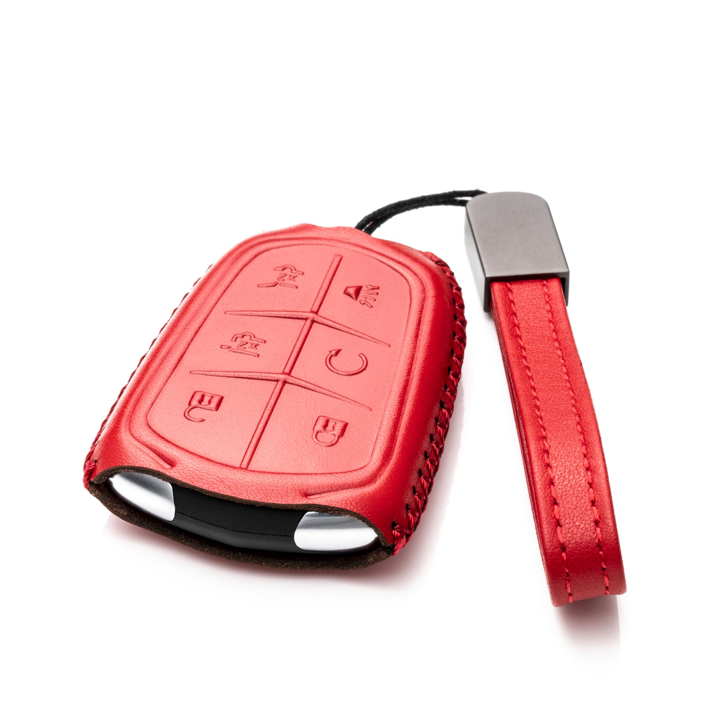 Vitodeco Leather Key Fob Case Compatible for Cadillac XT4, Cadillac XT5, Cadillac XT6 2019-2025, 6-Button