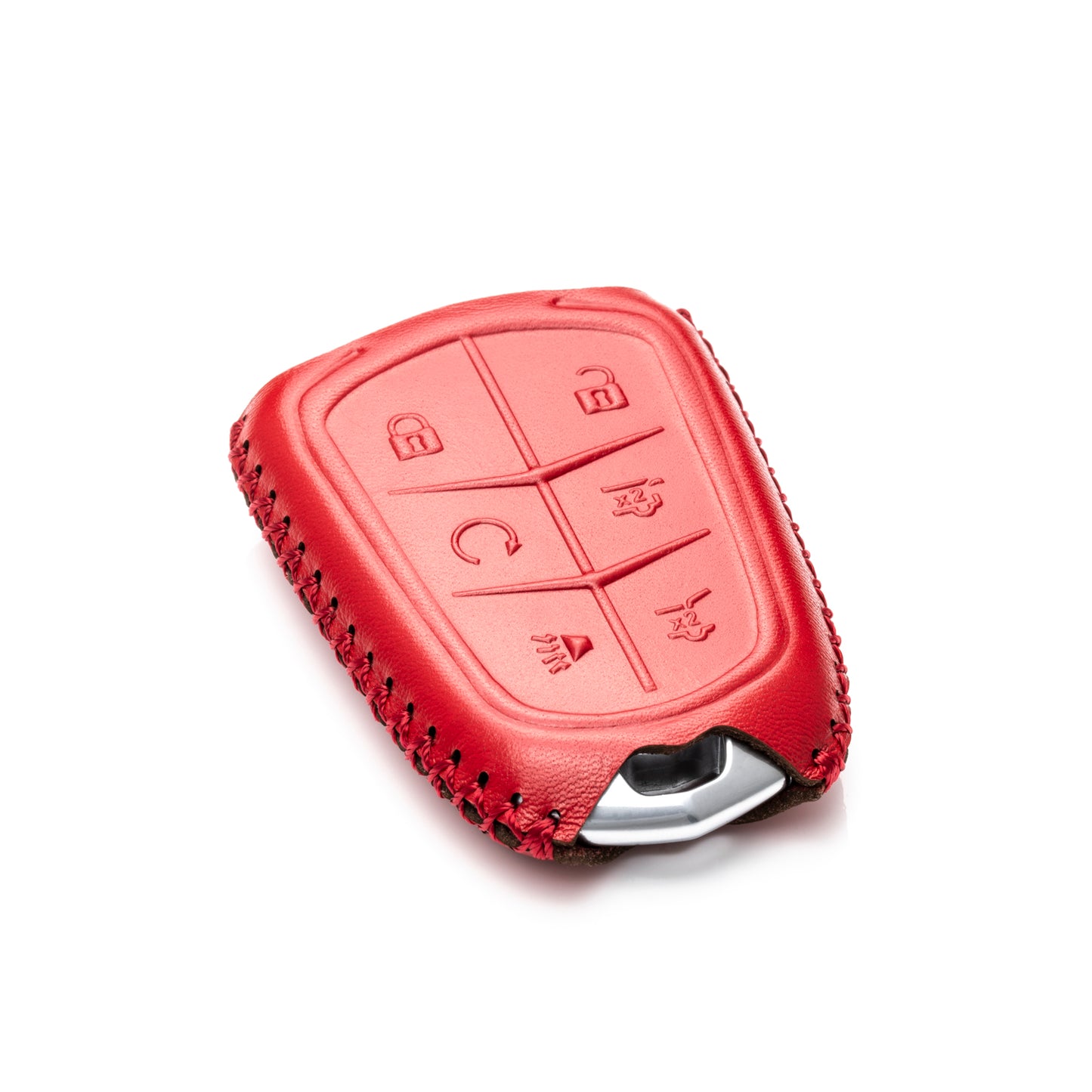 Vitodeco Leather Key Fob Case Compatible for Cadillac XT4, Cadillac XT5, Cadillac XT6 2019-2025, 6-Button