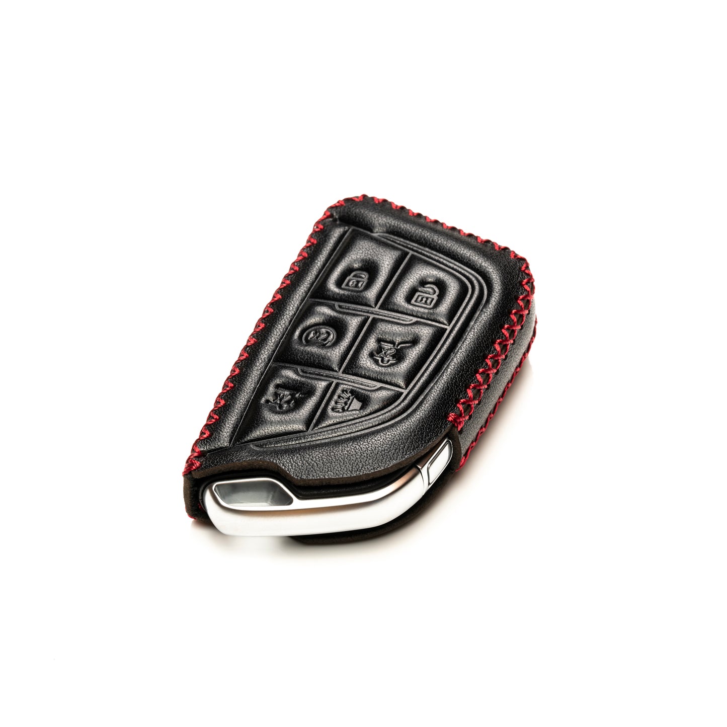 Vitodeco Leather Key Fob Case Compatible for Cadillac Escalade 2021-2025, 6-Button
