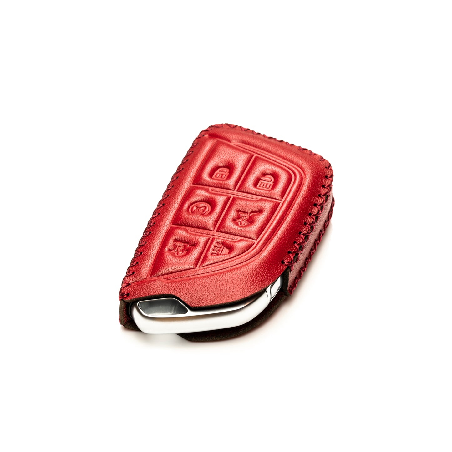 Vitodeco Leather Key Fob Case Compatible for Cadillac Escalade 2021-2025, 6-Button