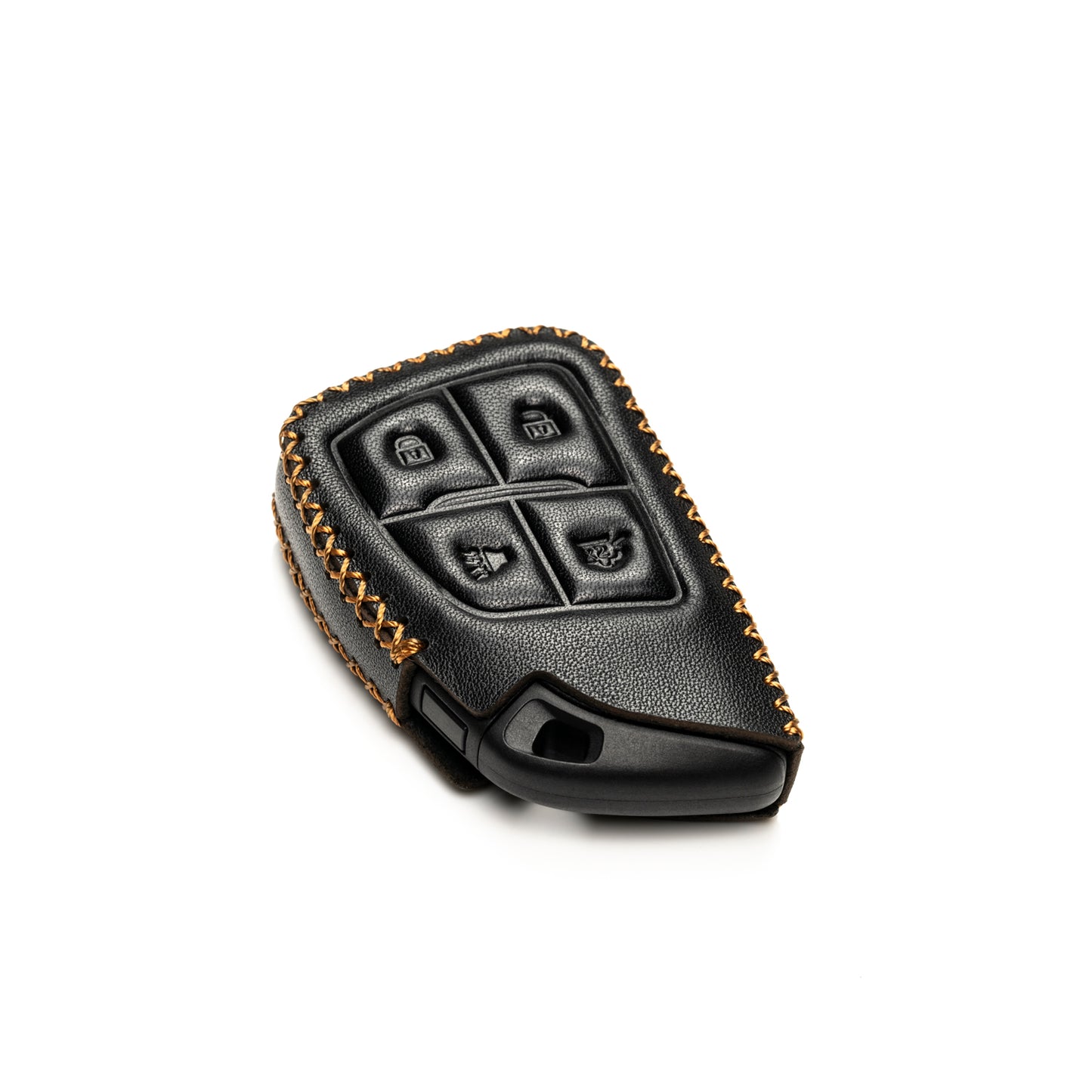 Vitodeco Leather Key Fob Case Compatible for Chevrolet Suburban 2025, Chevrolet Tahoe 2025, Chevrolet Silverado 2025, 4-Button