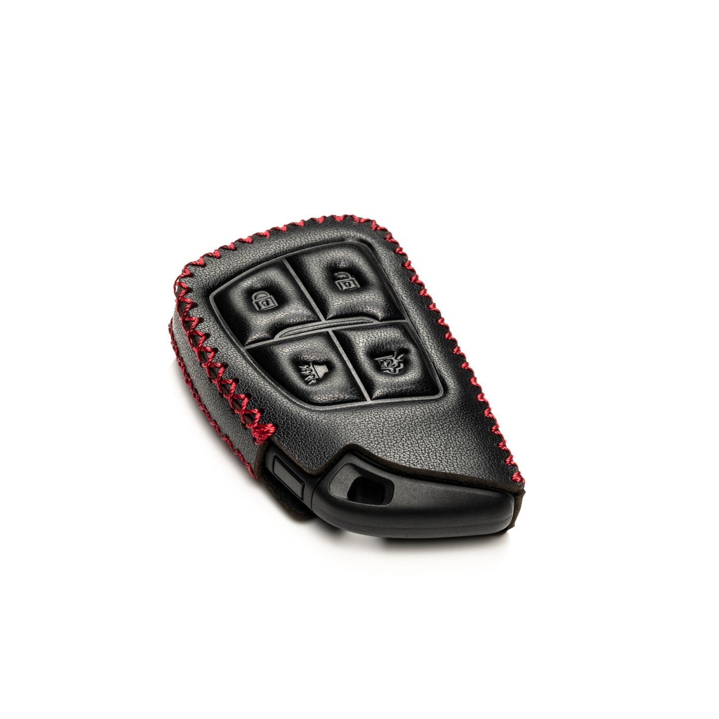 Vitodeco Leather Key Fob Case Compatible for Chevrolet Suburban 2025, Chevrolet Tahoe 2025, Chevrolet Silverado 2025, 4-Button