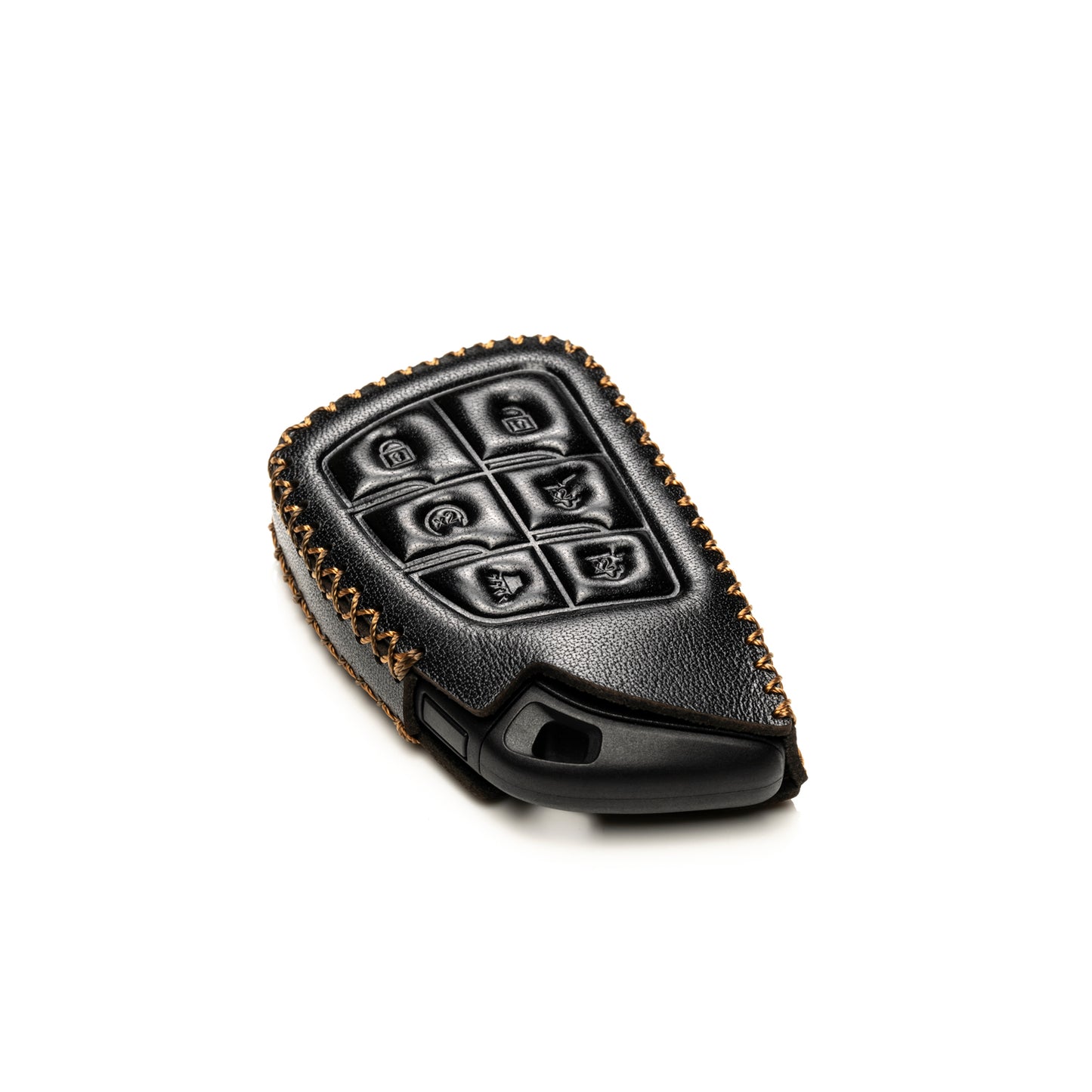 Vitodeco Leather Key Fob Case Compatible for Chevrolet Suburban 2025, Chevrolet Tahoe 2025, Chevrolet Silverado 2025, 6-Button
