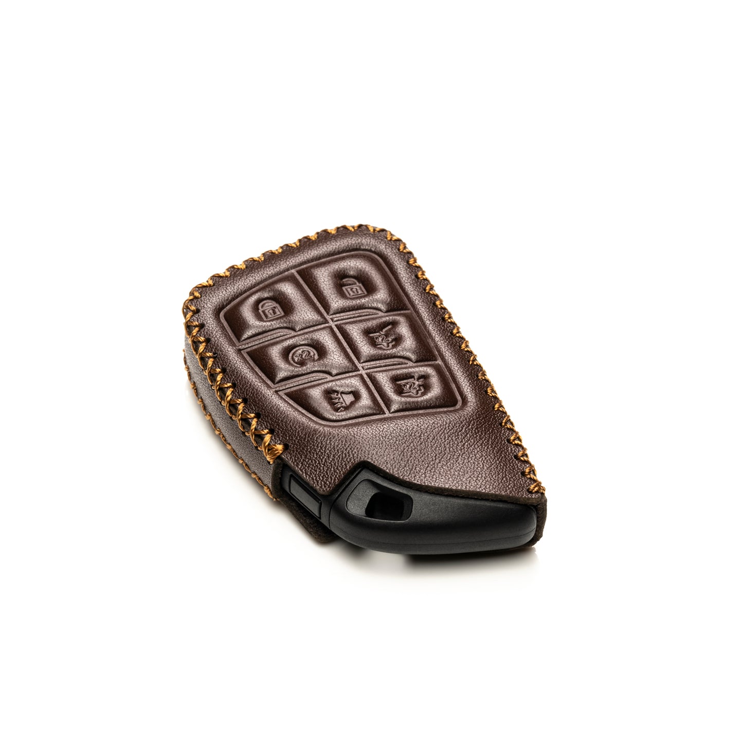 Vitodeco Leather Key Fob Case Compatible for Chevrolet Suburban 2025, Chevrolet Tahoe 2025, Chevrolet Silverado 2025, 6-Button