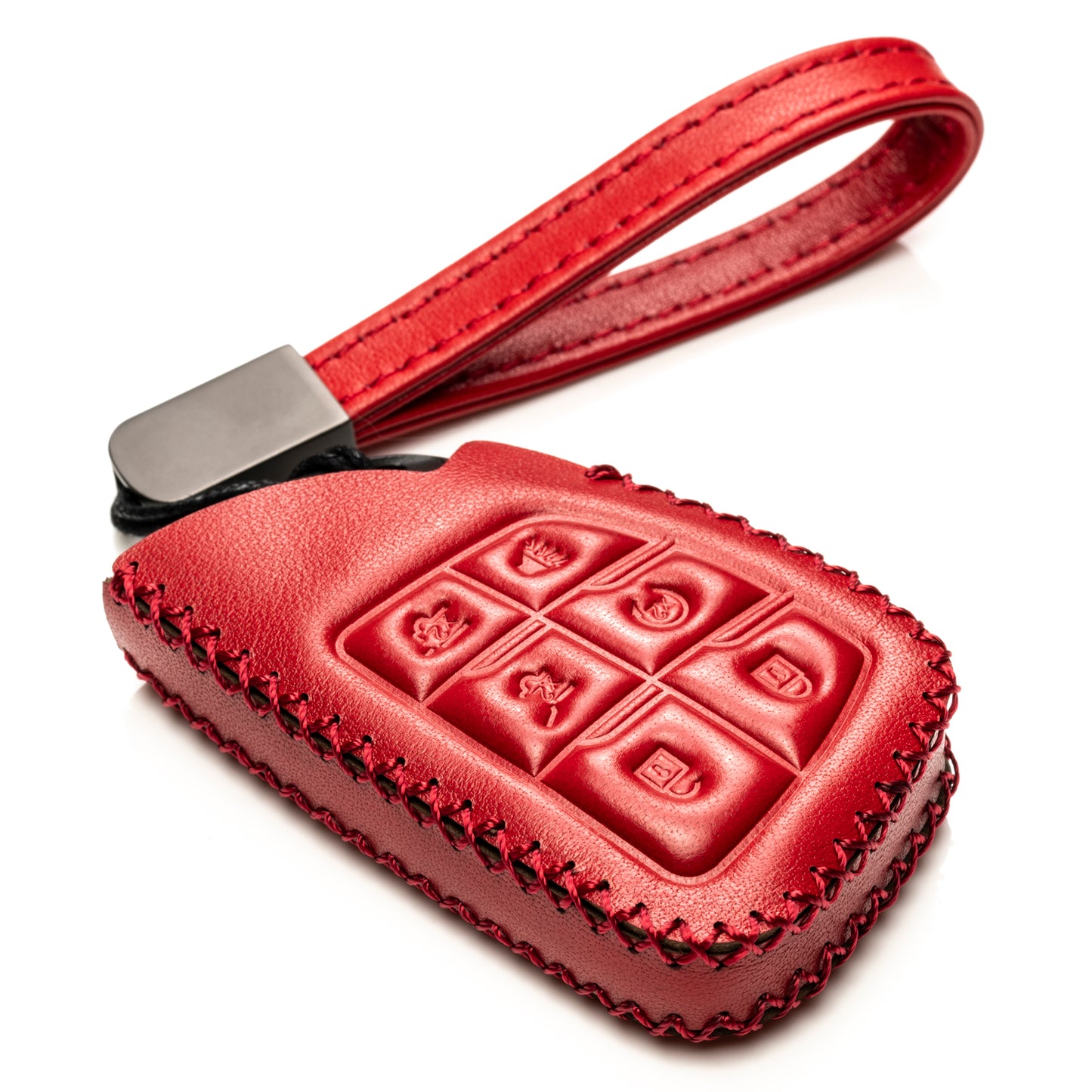 Vitodeco Leather Key Fob Case Compatible for Chevrolet Suburban 2025, Chevrolet Tahoe 2025, Chevrolet Silverado 2025, 6-Button