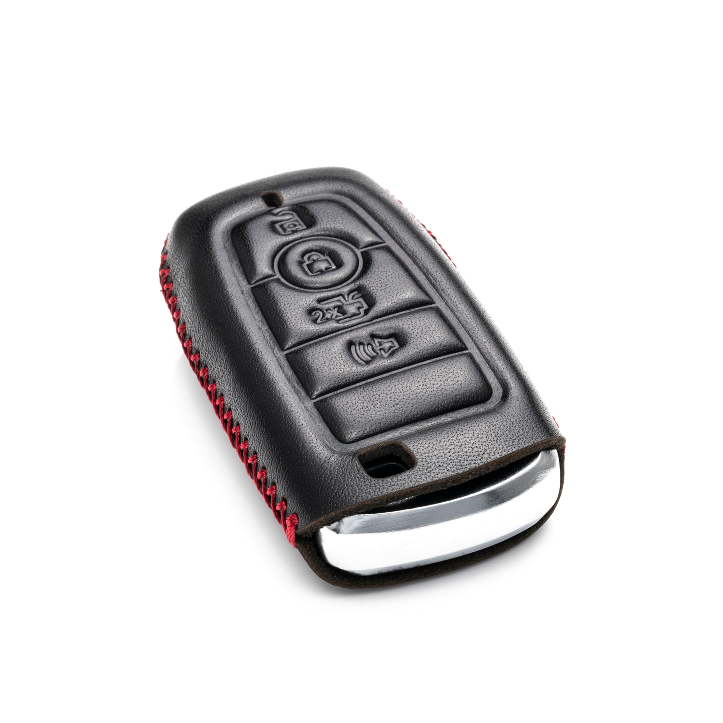Vitodeco Leather Key Fob Case Compatible for Ford Escape 2025, Bronco 2025, Explorer 2025, Edge 2025, Expedition 2025, F-150, Mustang 2025, F150 2025, 4-Button