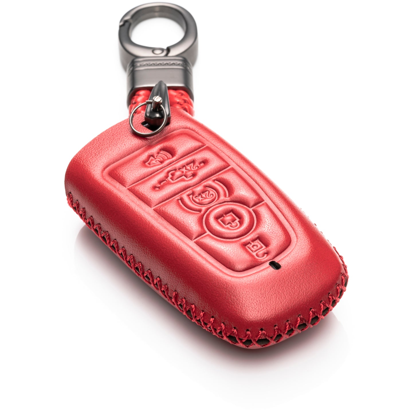 Vitodeco Leather Key Fob Case Compatible for Ford Escape 2025, Bronco 2025, Explorer 2025, Edge 2025, Expedition 2025, F-150, Mustang 2025, F150 2025, 5-Button