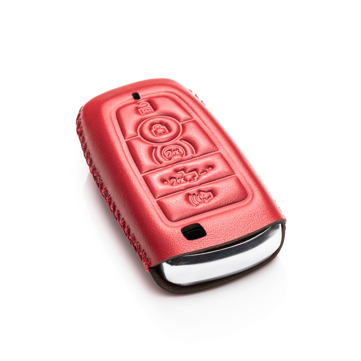 Vitodeco Leather Key Fob Case Compatible for Ford Escape 2025, Bronco 2025, Explorer 2025, Edge 2025, Expedition 2025, F-150, Mustang 2025, F150 2025, 5-Button