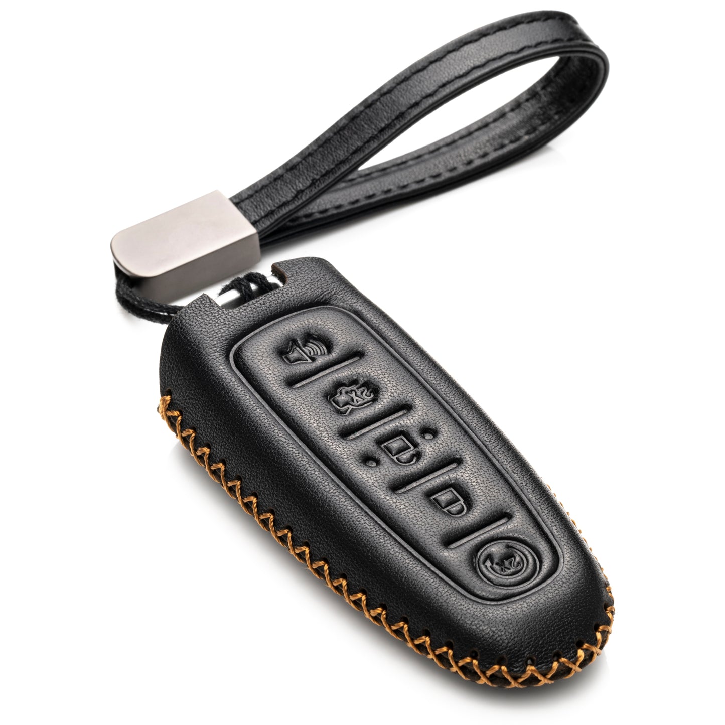 Vitodeco Genuine Leather Smart Key Fob Case Compatible for Lincoln MKT, MKS, Ford Escape, C-max, Edge, Explorer, Expedition, Focus, Flex, Taurus, 5-Button