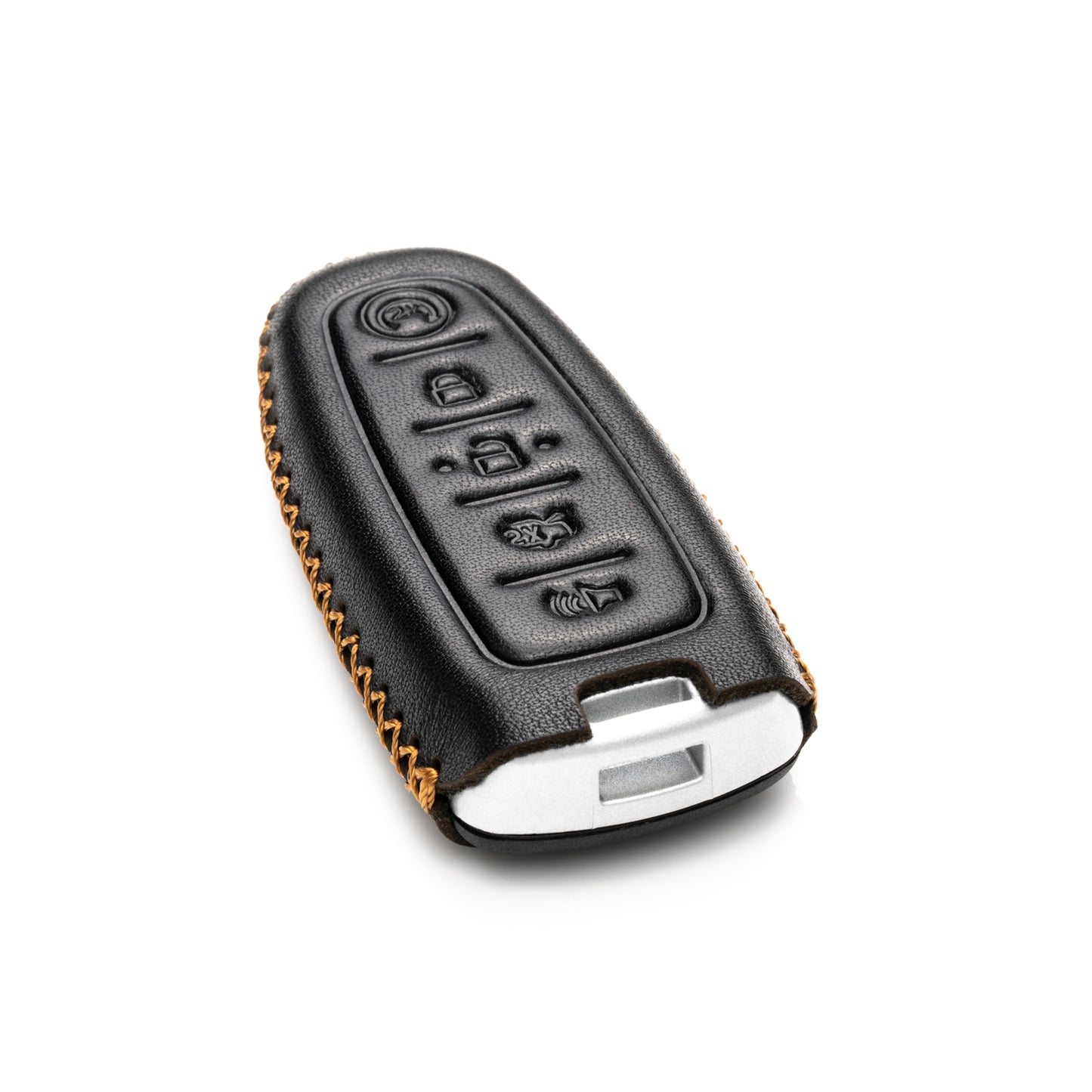 Vitodeco Genuine Leather Smart Key Fob Case Compatible for Lincoln MKT, MKS, Ford Escape, C-max, Edge, Explorer, Expedition, Focus, Flex, Taurus, 5-Button