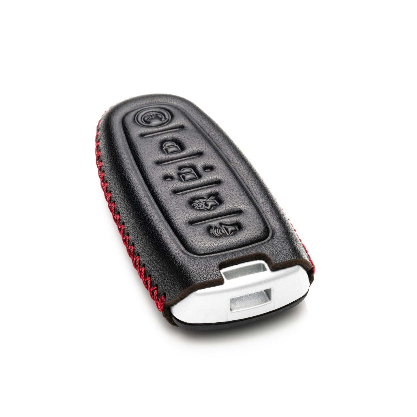 Vitodeco Genuine Leather Smart Key Fob Case Compatible for Lincoln MKT, MKS, Ford Escape, C-max, Edge, Explorer, Expedition, Focus, Flex, Taurus, 5-Button