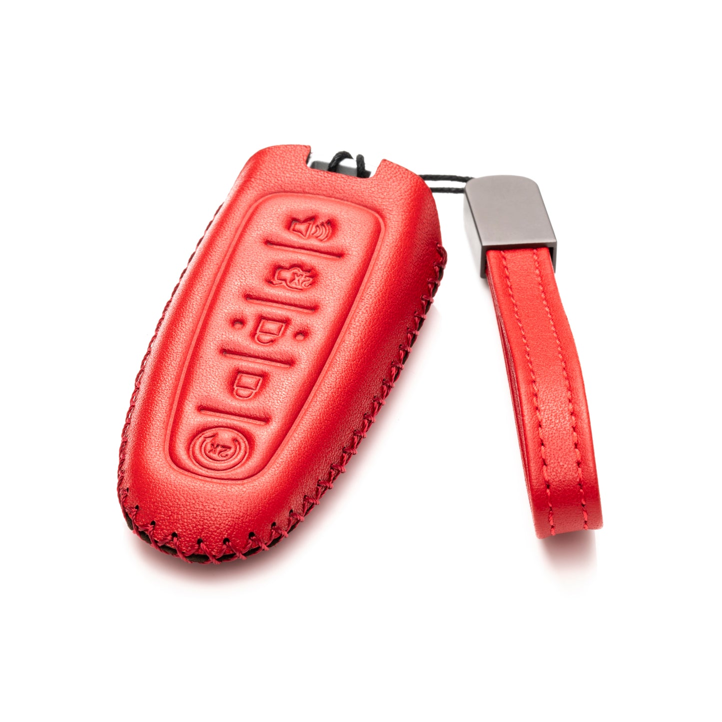 Vitodeco Genuine Leather Smart Key Fob Case Compatible for Lincoln MKT, MKS, Ford Escape, C-max, Edge, Explorer, Expedition, Focus, Flex, Taurus, 5-Button