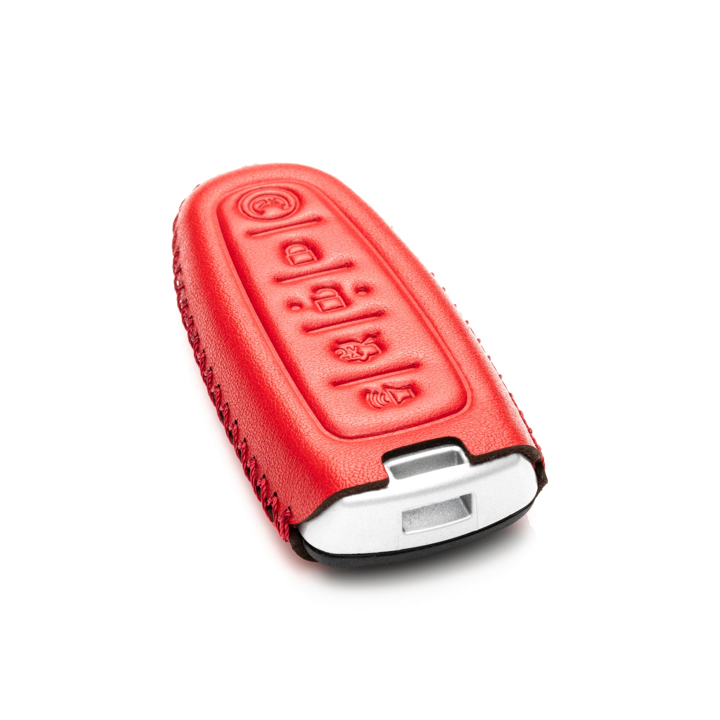 Vitodeco Genuine Leather Smart Key Fob Case Compatible for Lincoln MKT, MKS, Ford Escape, C-max, Edge, Explorer, Expedition, Focus, Flex, Taurus, 5-Button