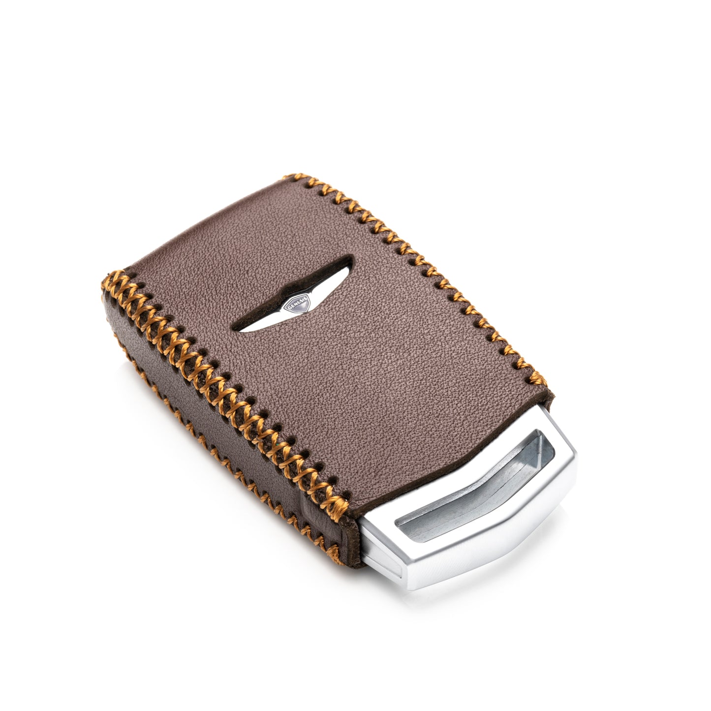 Vitodeco Leather Key Fob Case Compatible for 2017-2020 Genesis G70, G80, G90, Remote Start, 4-Button