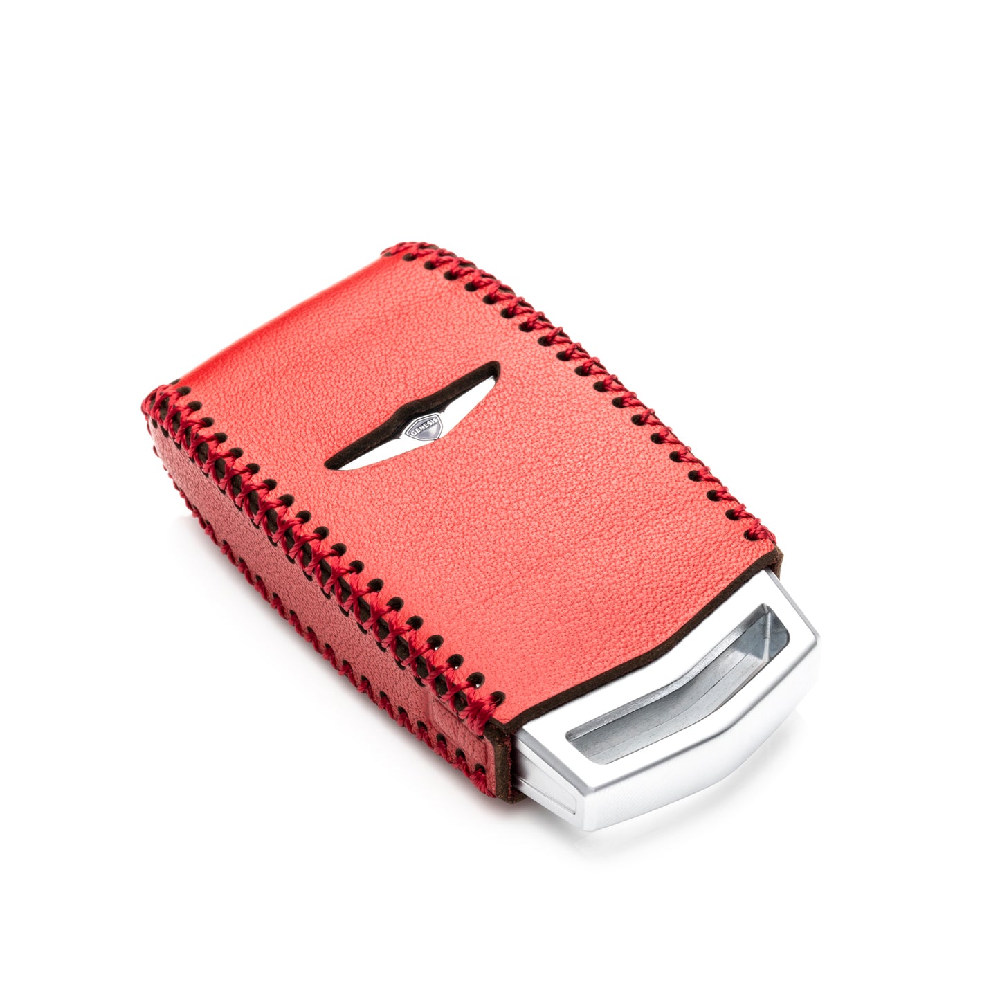 Vitodeco Leather Key Fob Case Compatible for 2017-2020 Genesis G70, G80, G90, Remote Start, 4-Button