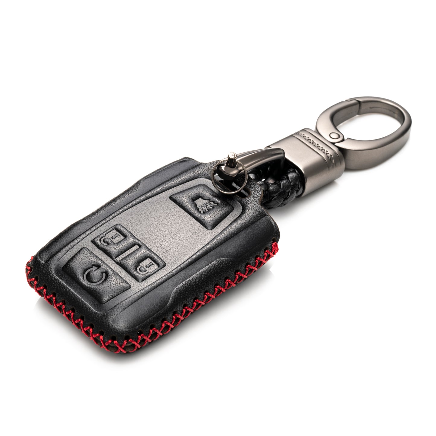 Vitodeco Leather Key Fob Case Compatible for 2019-2021 GMC Sierra, Canyon, Chevy Silverado 1500, Tahoe, Colorado, Suburban, 4-Button