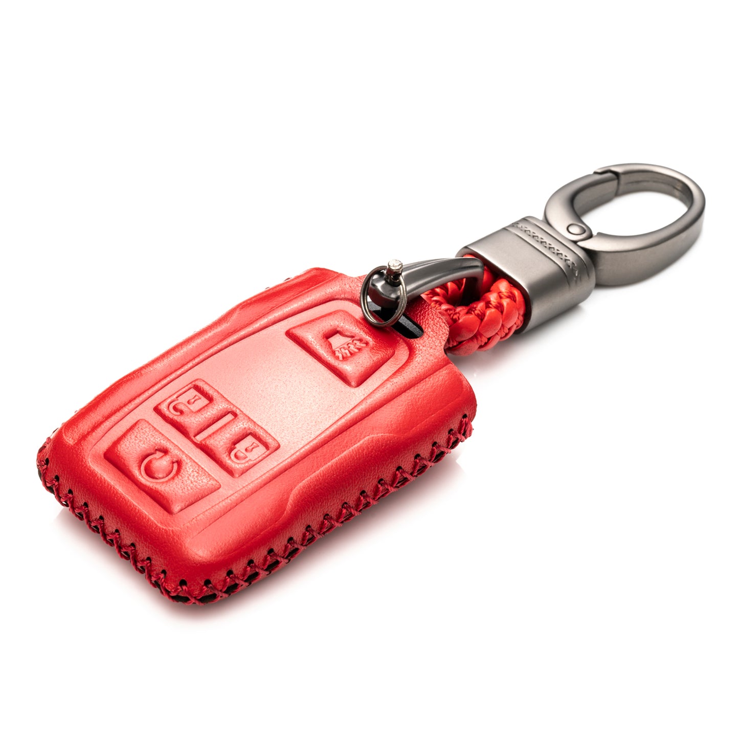 Vitodeco Leather Key Fob Case Compatible for 2019-2021 GMC Sierra, Canyon, Chevy Silverado 1500, Tahoe, Colorado, Suburban, 4-Button