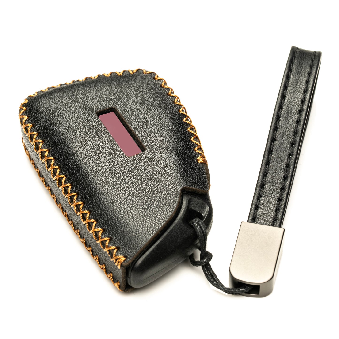 Vitodeco Genuine Leather Smart Key Fob Case Compatible with GMC Canyon, Sierra, Yukon, Acadia, Terrain (2021 - 2026 Models) - 4 Buttons