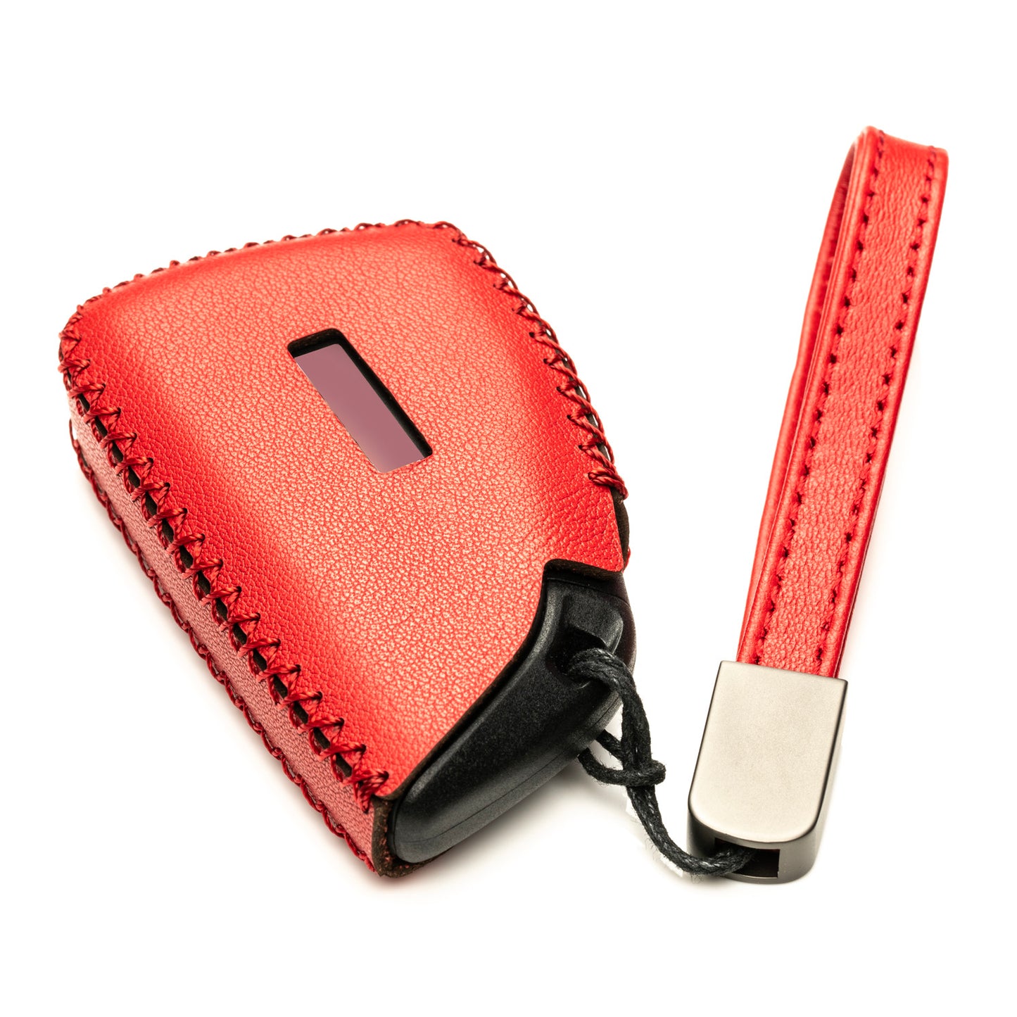 Vitodeco Genuine Leather Smart Key Fob Case Compatible with GMC Canyon, Sierra, Yukon, Acadia, Terrain (2021 - 2026 Models) - 4 Buttons