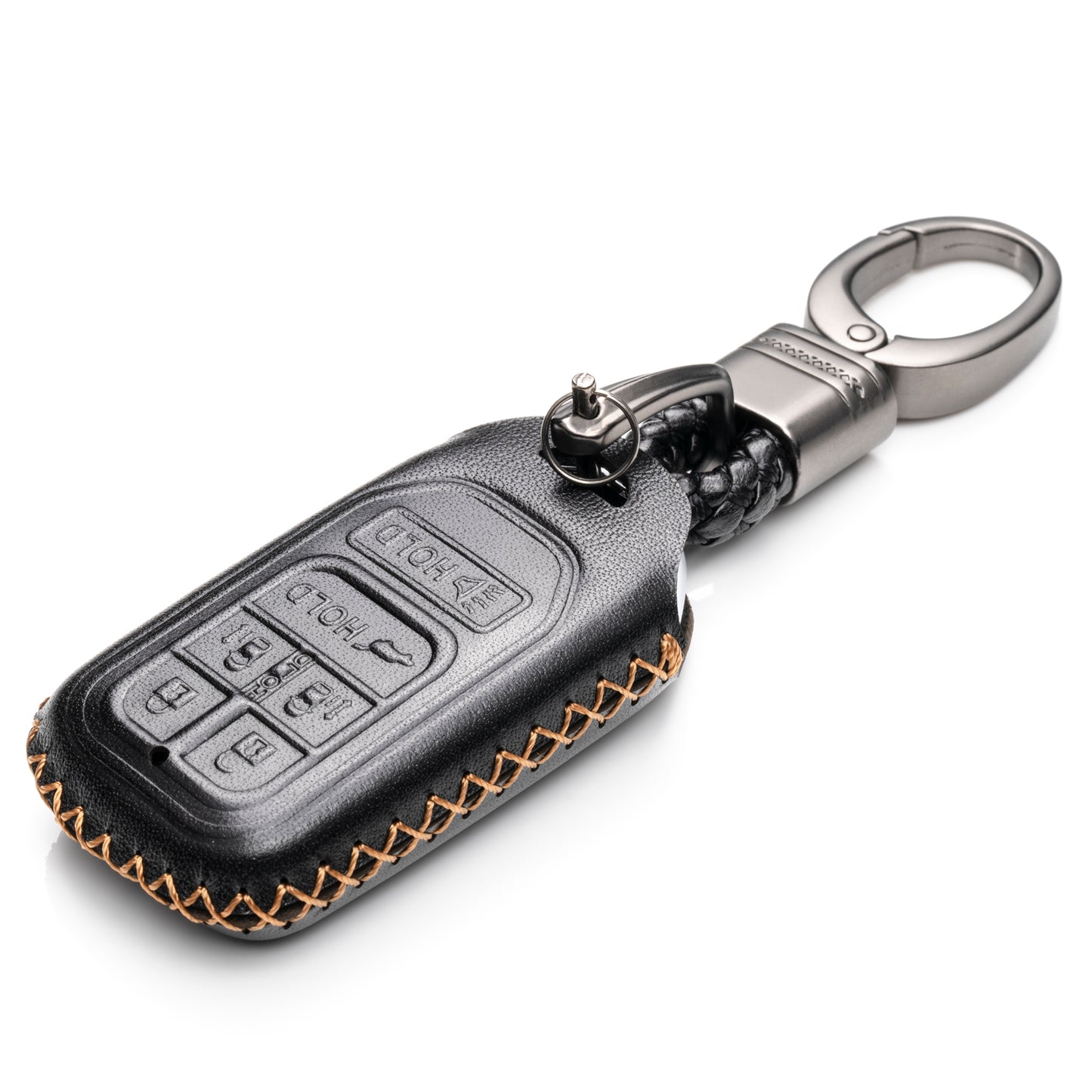 Vitodeco Leather Key Fob Case Compatible for 2014-2019 Honda Odyssey, 6-Button