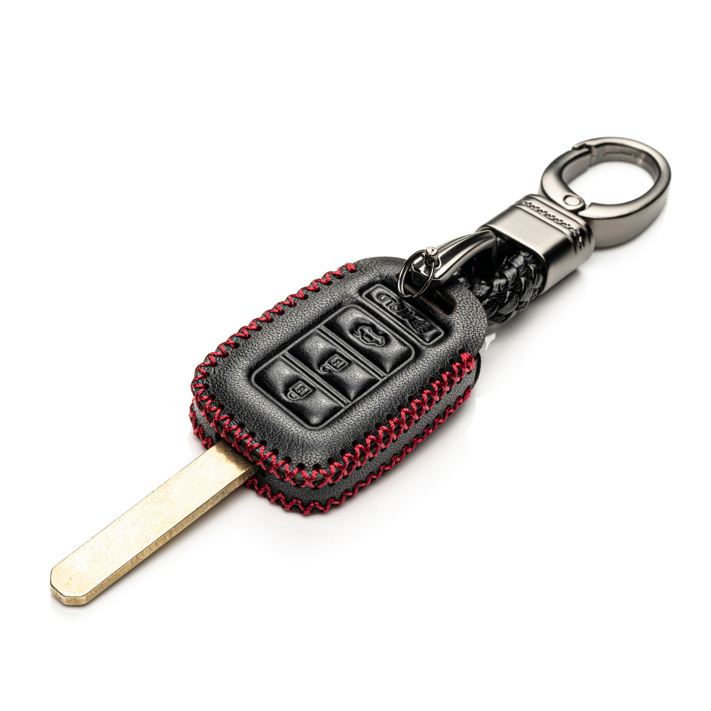Vitodeco Leather Key Fob Case Compatible for 2013-2017 Honda Civic, Accord, CR-V, 4-Button