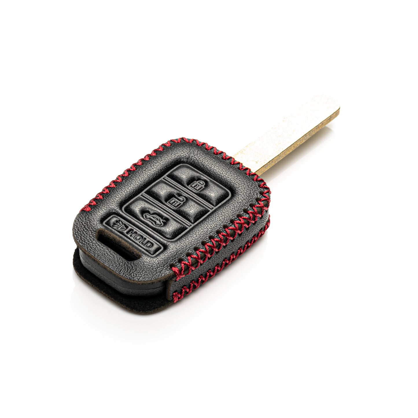 Vitodeco Leather Key Fob Case Compatible for 2013-2017 Honda Civic, Accord, CR-V, 4-Button
