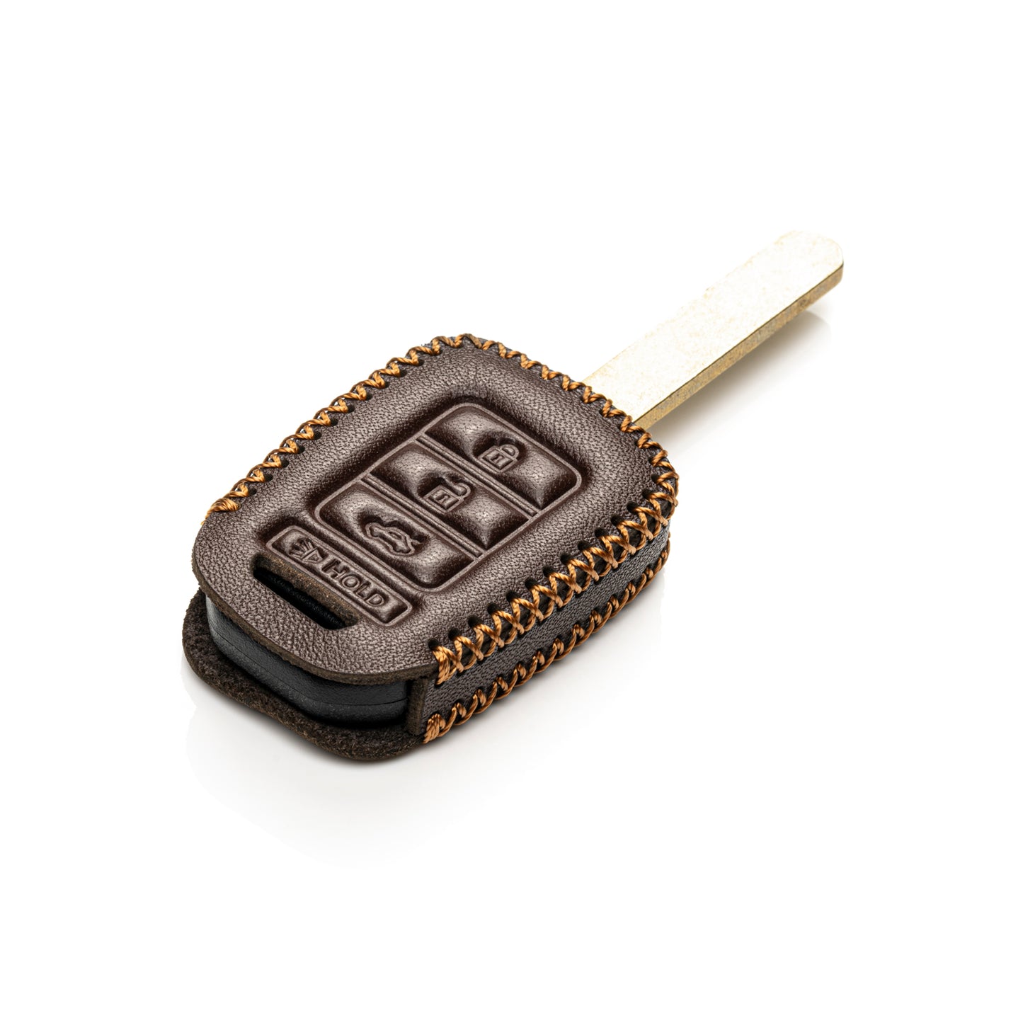 Vitodeco Leather Key Fob Case Compatible for 2013-2017 Honda Civic, Accord, CR-V, 4-Button