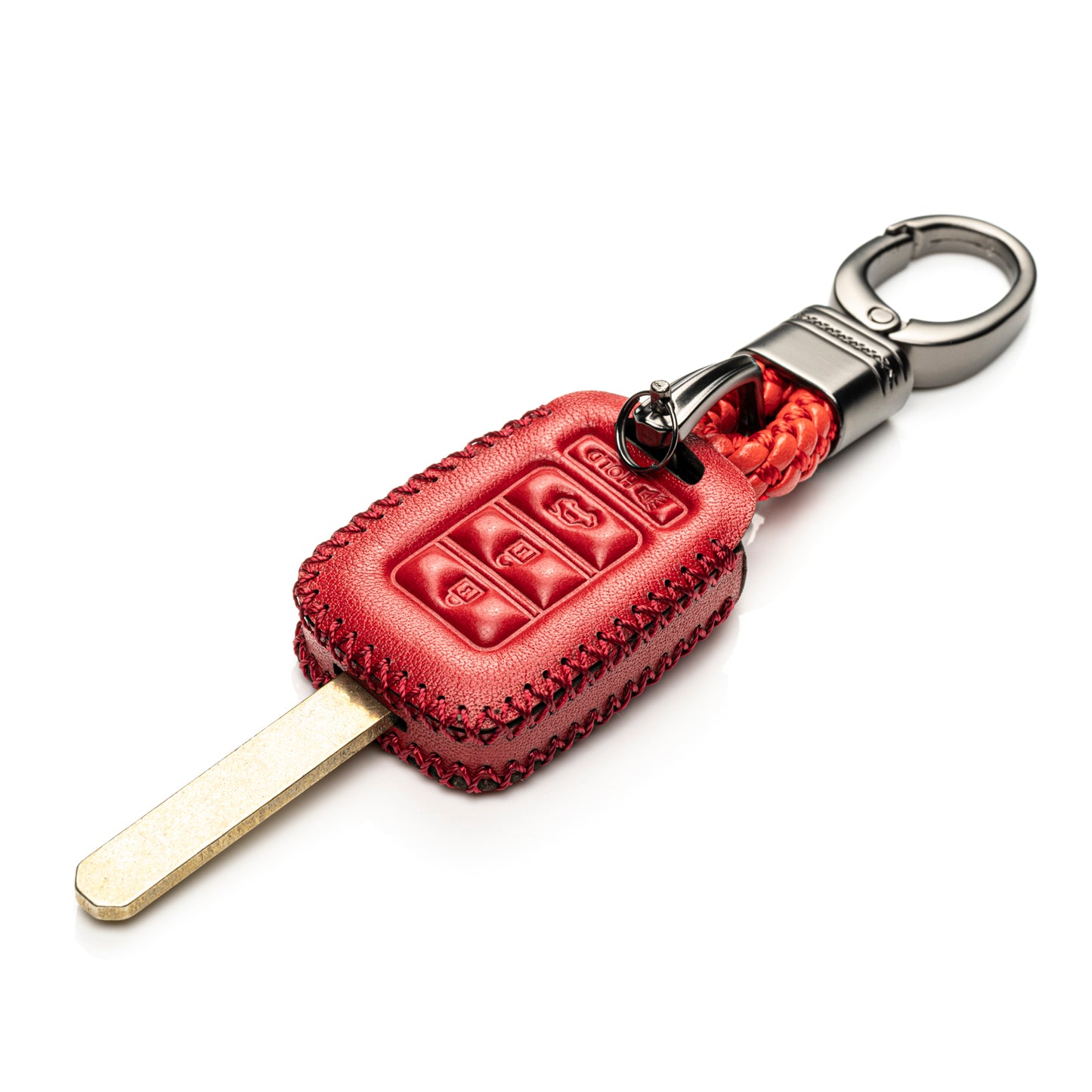 Vitodeco Leather Key Fob Case Compatible for 2013-2017 Honda Civic, Accord, CR-V, 4-Button