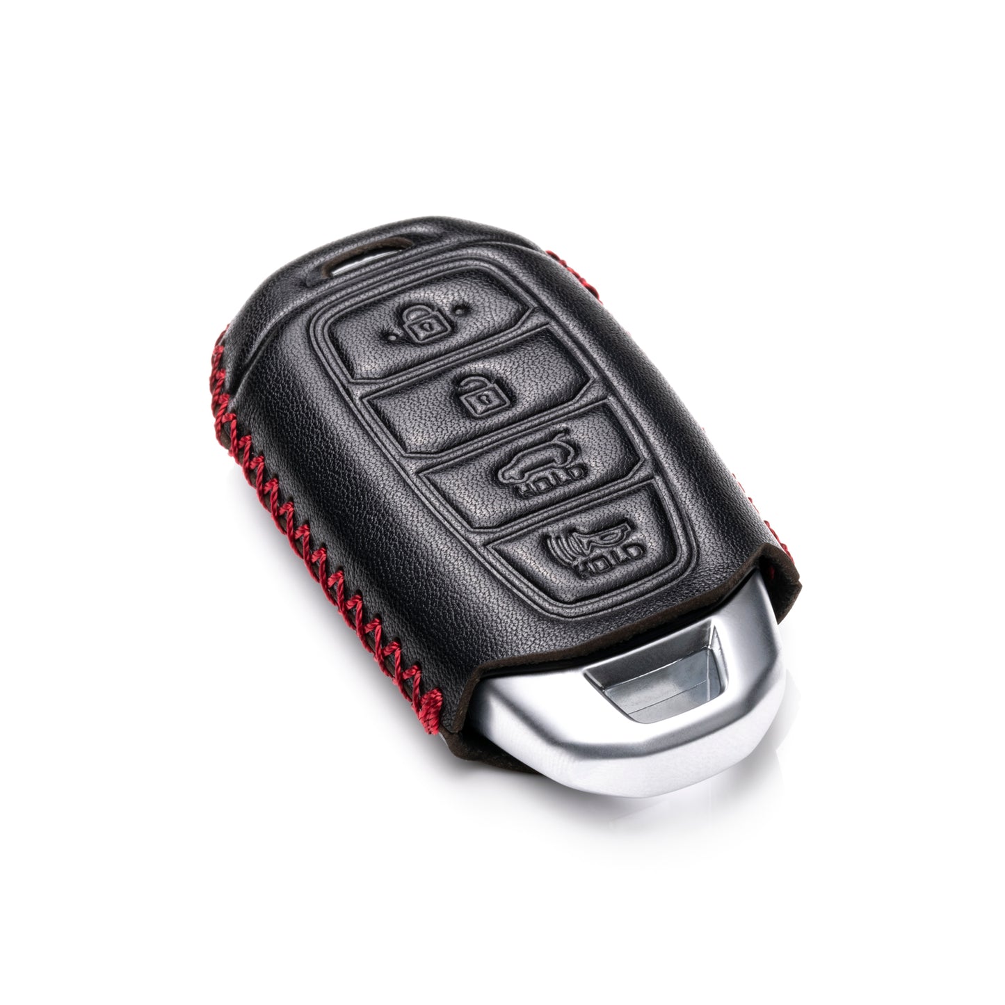 Vitodeco Leather Key Fob Case Compatible for 2017-2020 Hynundai Veloster, 2019-2020 Hyundai Santa FE, Hyundai Kona, 2020 Hyundai Accent, 4-Button