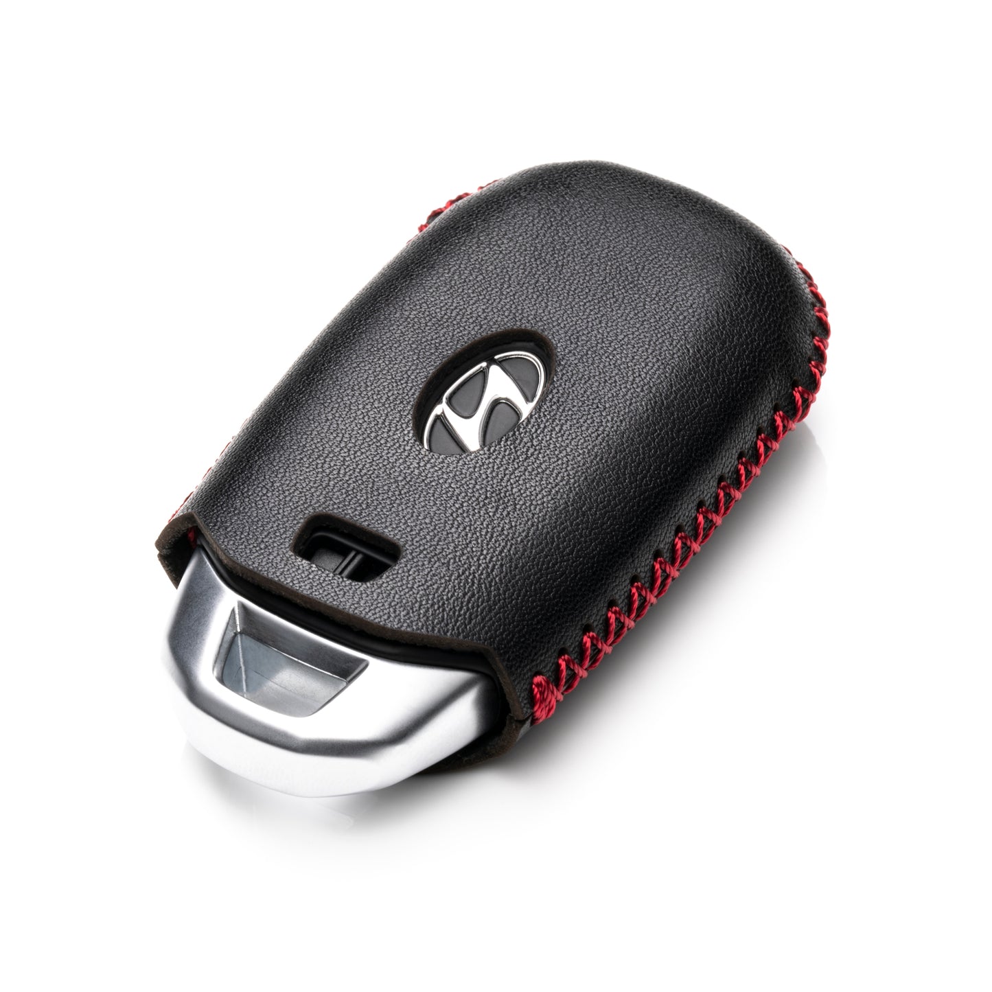 Vitodeco Leather Key Fob Case Compatible for 2017-2020 Hynundai Veloster, 2019-2020 Hyundai Santa FE, Hyundai Kona, 2020 Hyundai Accent, 4-Button