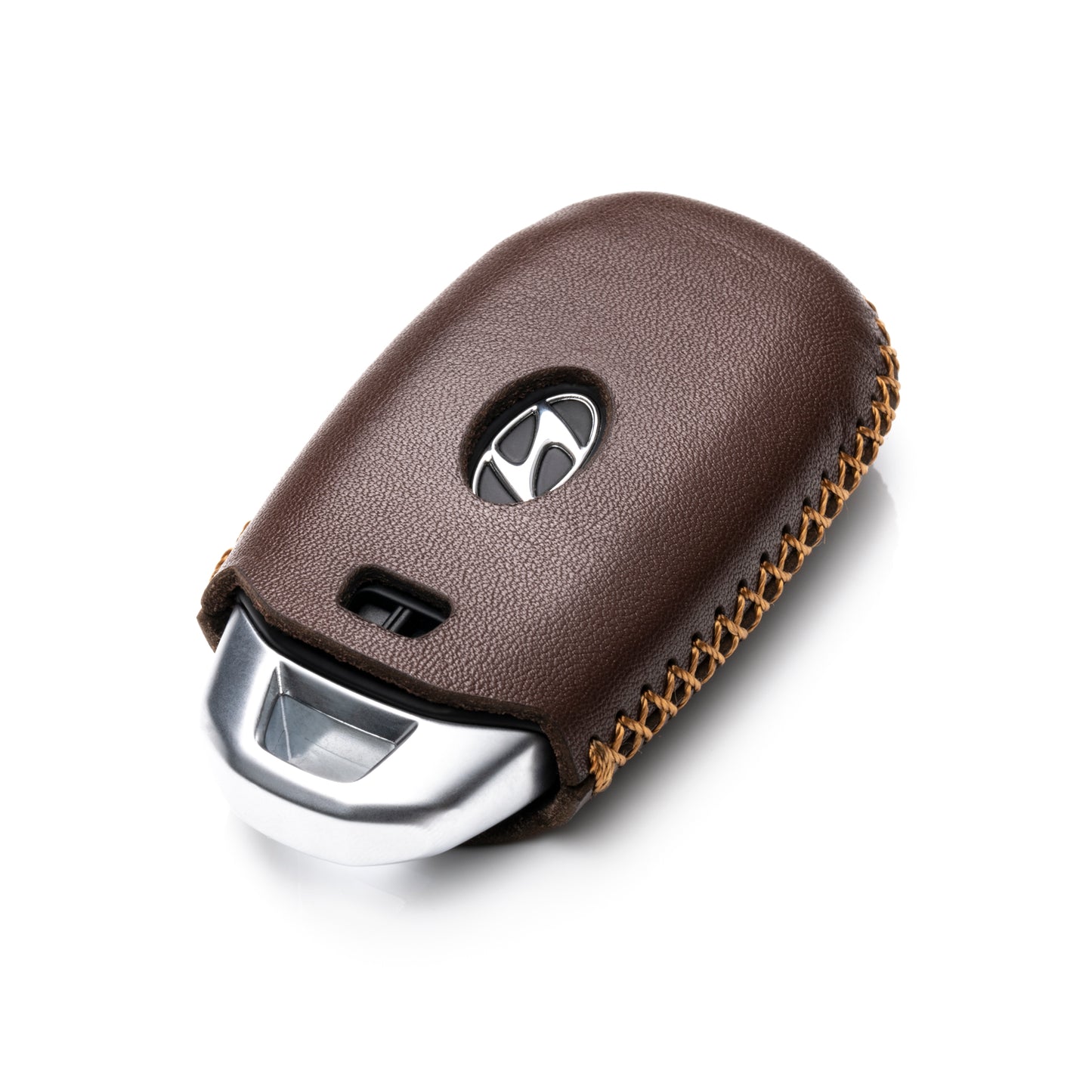 Vitodeco Leather Key Fob Case Compatible for 2017-2020 Hynundai Veloster, 2019-2020 Hyundai Santa FE, Hyundai Kona, 2020 Hyundai Accent, 4-Button