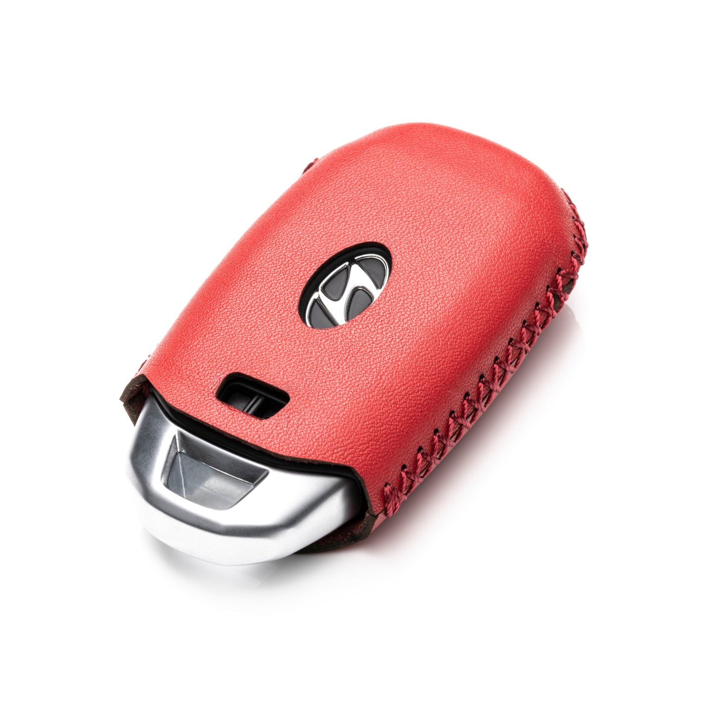 Vitodeco Leather Key Fob Case Compatible for 2017-2020 Hynundai Veloster, 2019-2020 Hyundai Santa FE, Hyundai Kona, 2020 Hyundai Accent, 4-Button