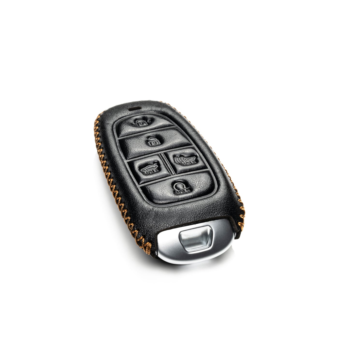 Vitodeco Leather Smart Key Fob Case Compatible with Tucson, Santa FE 2021 - 2025, Sonata, Nexo 2019 - 2025, 5-Button