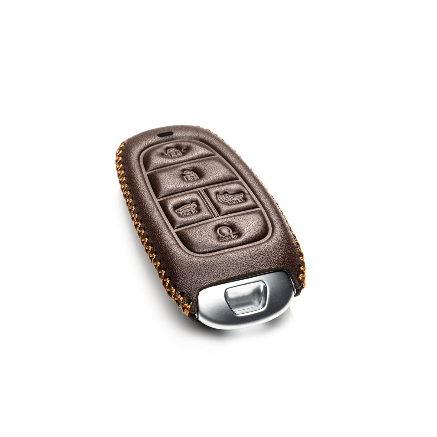 Vitodeco Leather Smart Key Fob Case Compatible with Tucson, Santa FE 2021 - 2025, Sonata, Nexo 2019 - 2025, 5-Button