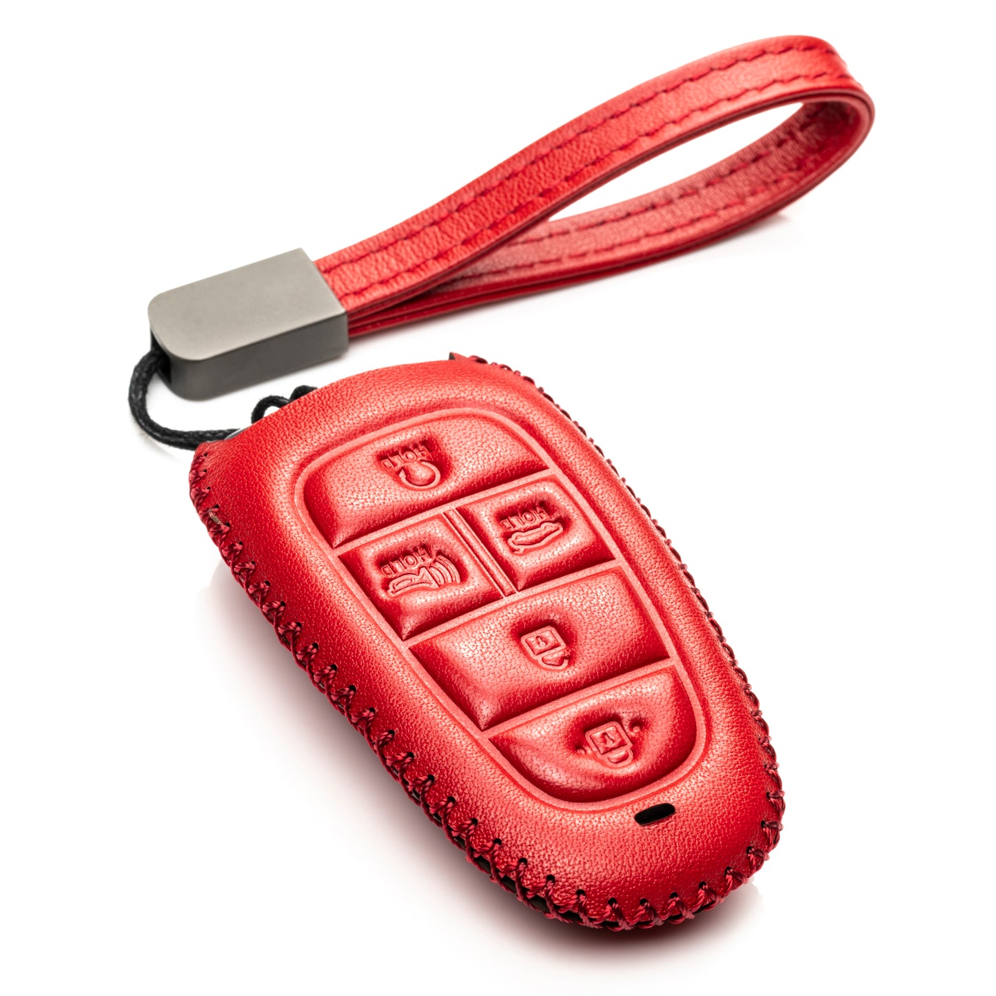 Vitodeco Leather Smart Key Fob Case Compatible with Tucson, Santa FE 2021 - 2025, Sonata, Nexo 2019 - 2025, 5-Button