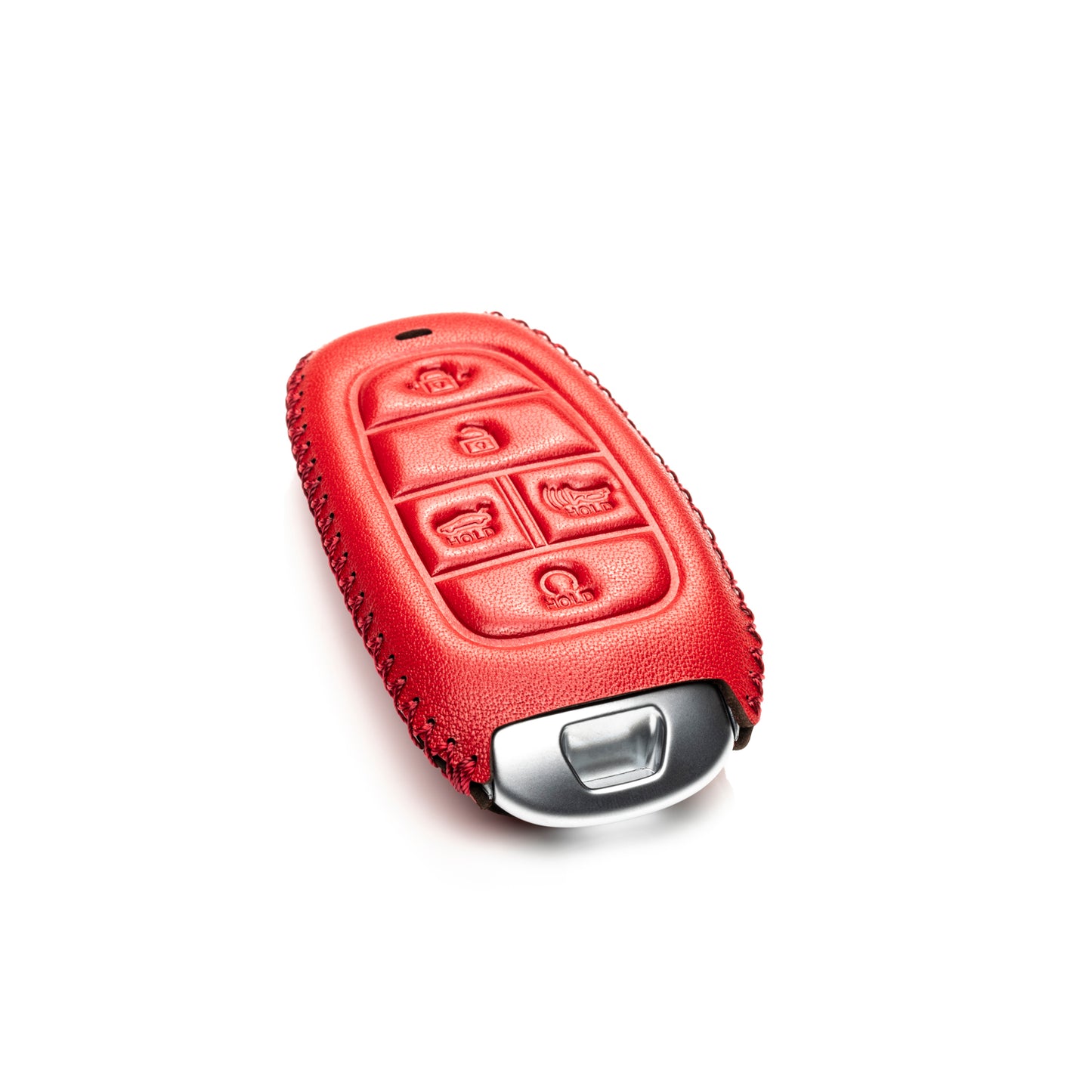Vitodeco Leather Smart Key Fob Case Compatible with Tucson, Santa FE 2021 - 2025, Sonata, Nexo 2019 - 2025, 5-Button