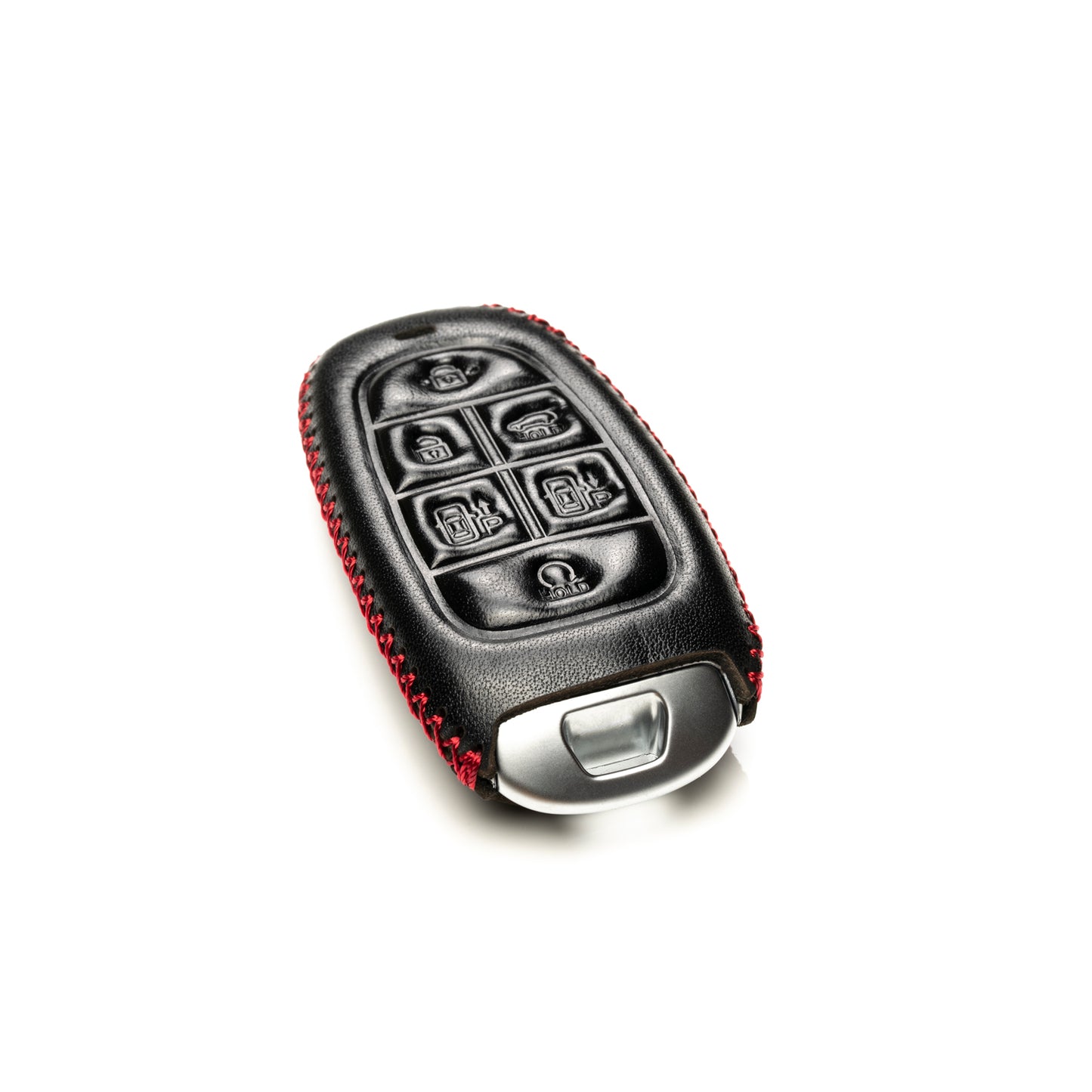 Vitodeco Leather Smart Key Fob Case Compatible with Tucson, Santa FE 2021 - 2025, Sonata, Nexo 2019 - 2024, 6-Button