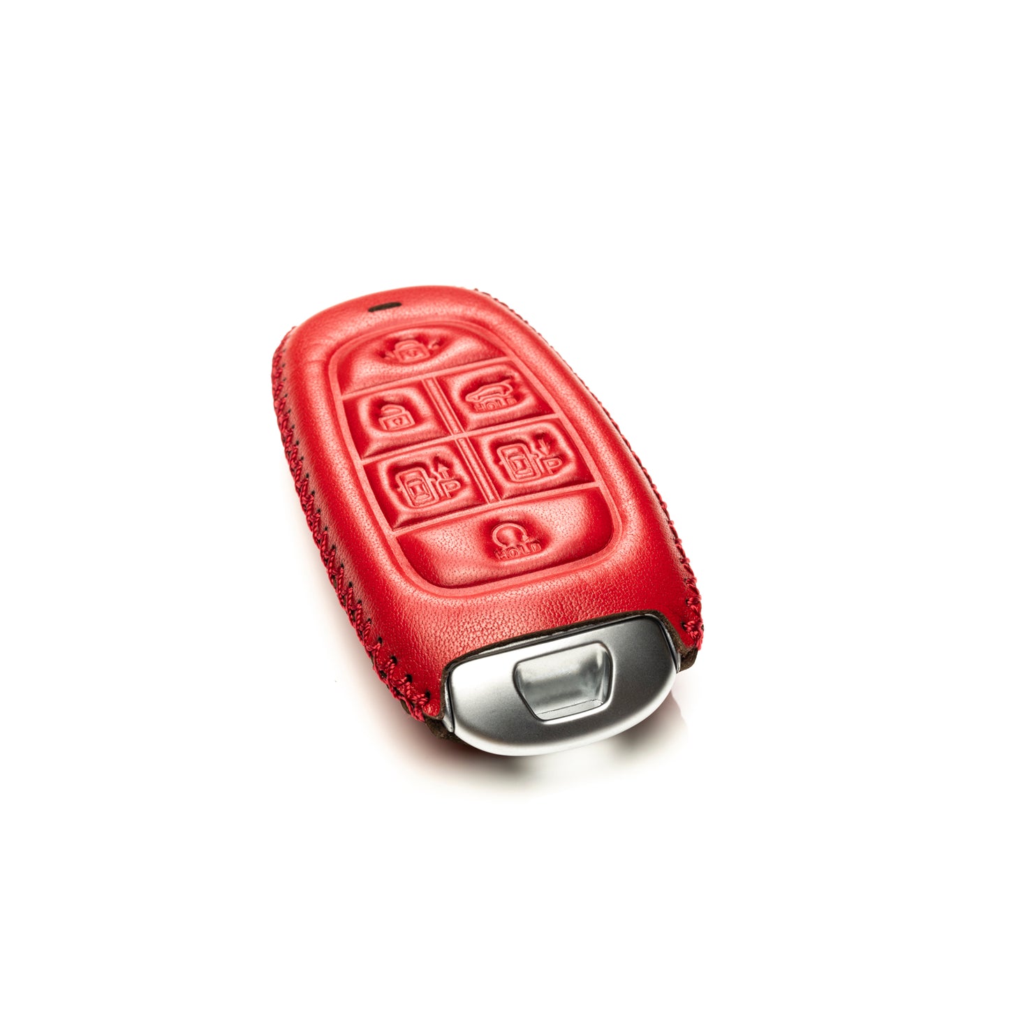 Vitodeco Leather Smart Key Fob Case Compatible with Tucson, Santa FE 2021 - 2025, Sonata, Nexo 2019 - 2024, 6-Button