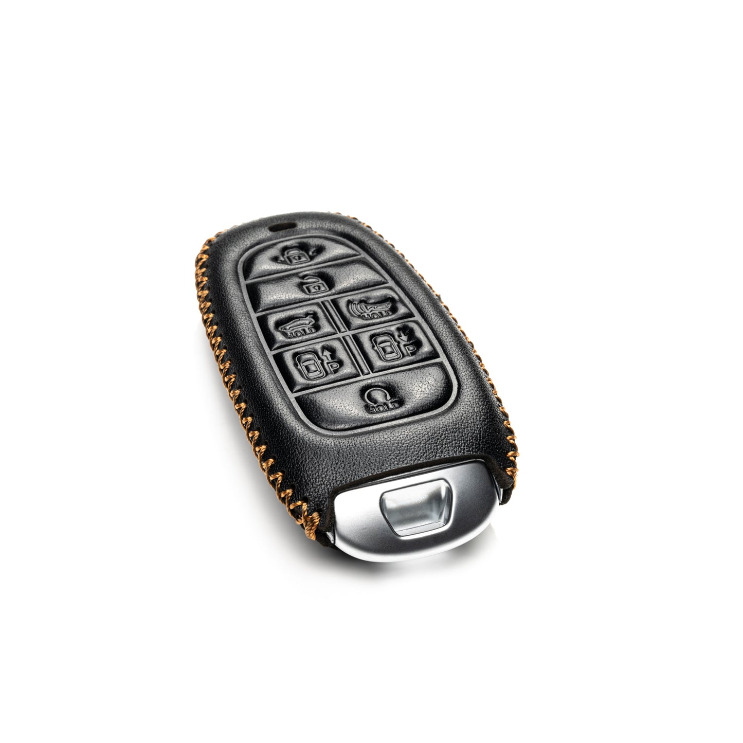Vitodeco Leather Smart Key Fob Case Compatible with Tucson, Santa FE 2021 - 2025, Sonata, Nexo 2019 - 2025, 7-Button
