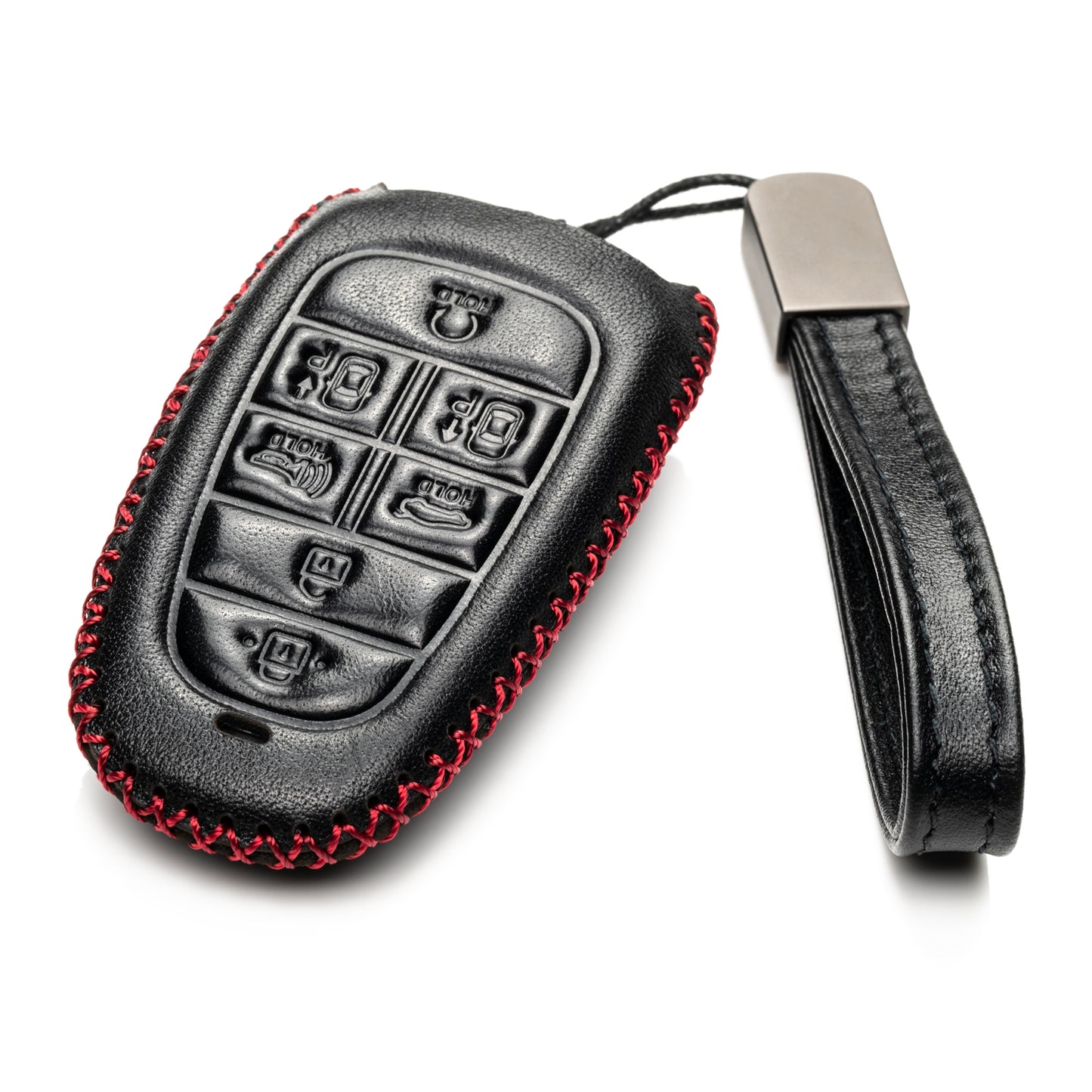 Vitodeco Leather Smart Key Fob Case Compatible with Tucson, Santa FE 2021 - 2025, Sonata, Nexo 2019 - 2025, 7-Button
