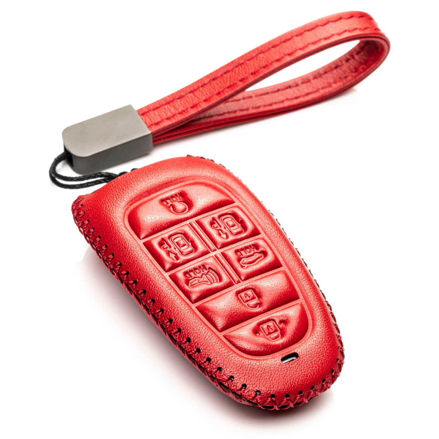 Vitodeco Leather Smart Key Fob Case Compatible with Tucson, Santa FE 2021 - 2025, Sonata, Nexo 2019 - 2025, 7-Button