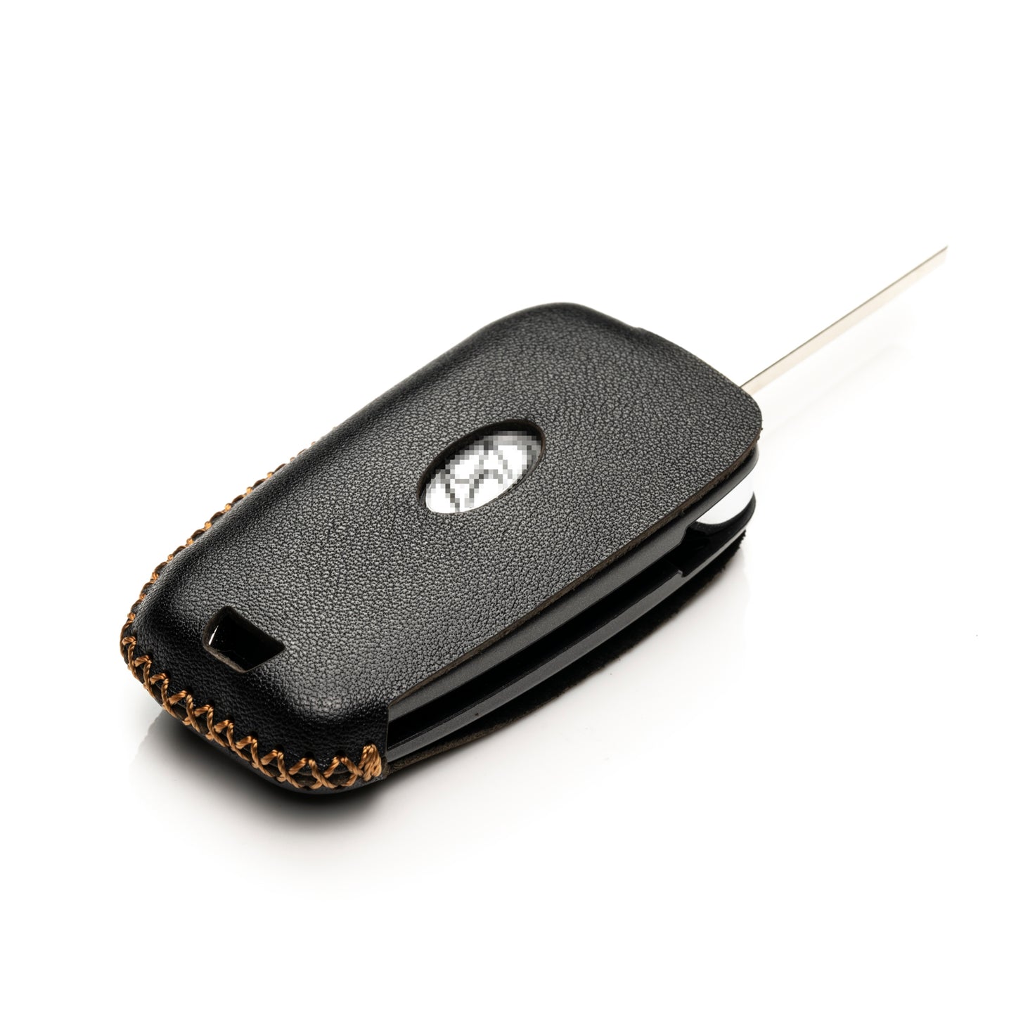 Vitodeco Leather Key Fob Case Compatible for Hyundai Accent, Kona, Santa Fe, Tucson, Venue, Sonata, Veloster 2018-2022, 4-Button