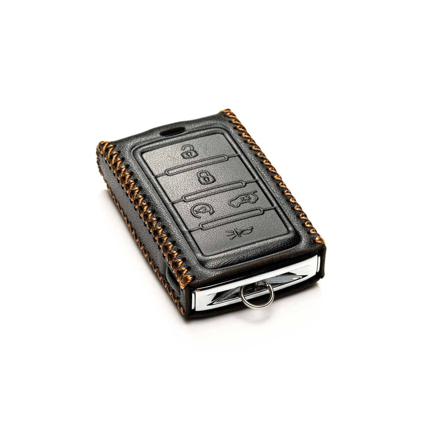 Vitodeco Leather Key Fob Case Compatible for Jeep Wagoneer, Jeep Grand Wagoneer, Jeep Grand Cherokee 2022-2025, 5-Button