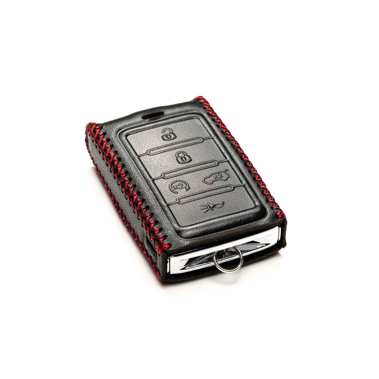Vitodeco Leather Key Fob Case Compatible for Jeep Wagoneer, Jeep Grand Wagoneer, Jeep Grand Cherokee 2022-2025, 5-Button