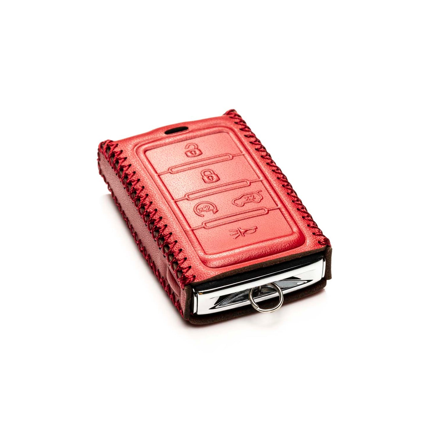 Vitodeco Leather Key Fob Case Compatible for Jeep Wagoneer, Jeep Grand Wagoneer, Jeep Grand Cherokee 2022-2025, 5-Button