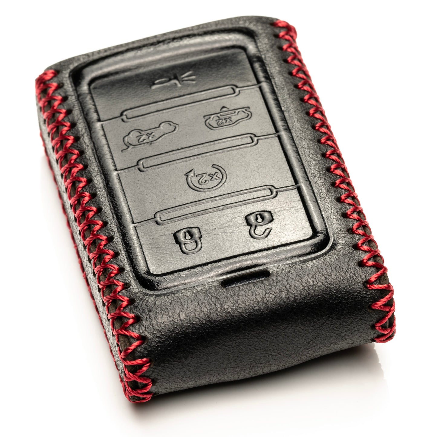 Vitodeco Superior Leather Key Fob Case Compatible for Jeep Wagoneer, Jeep Grand Wagoneer, Jeep Grand Cherokee 2022-2024, 6-Button