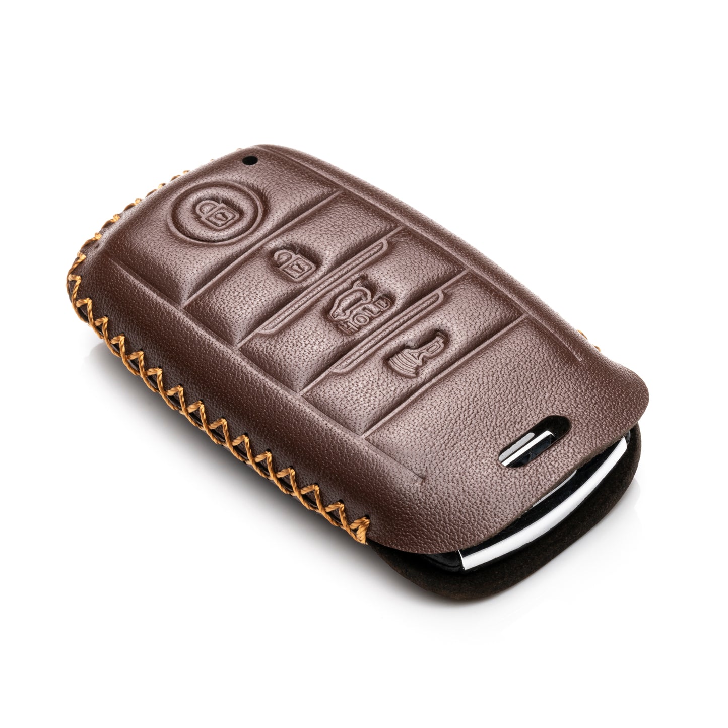 Vitodeco Leather Key Fob Case Compatible for KIA, 4-Button