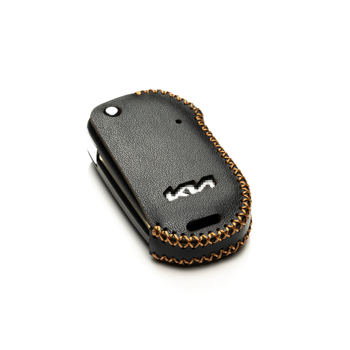 Vitodeco Leather Key Fob Case Compatible for KIA New Emblem 2021-2024, 4-Button